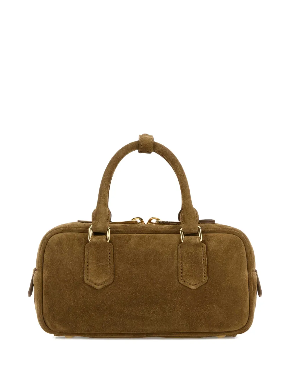 Miu Miu Arcadie suede tote bag - Groen