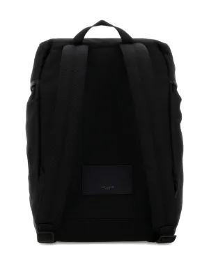 Giorgio Armani logo-stamp Partitioned Backpack | Black | FARFETCH