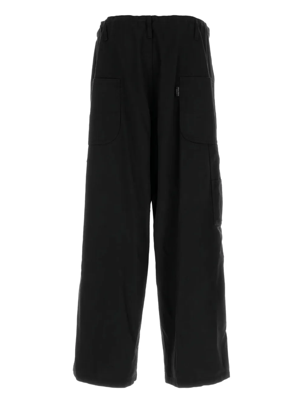Yohji Yamamoto elastic-waistband patch-pocket trousers | Wide Leg Pants | Image 2