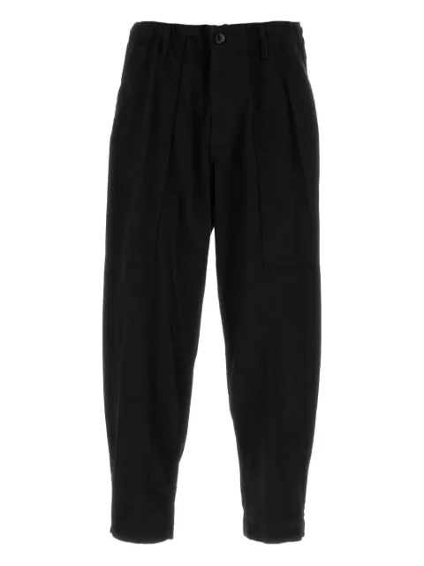 Yohji Yamamoto patch-pocket cotton trousers