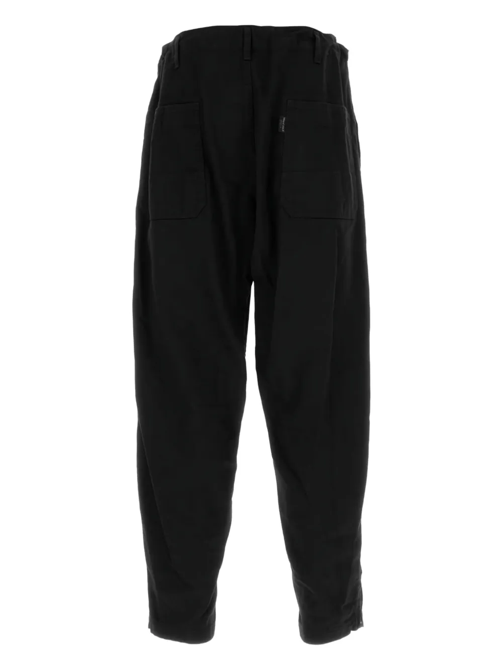 Yohji Yamamoto Straight Leg Denim Trousers With Pockets And Loops In Black