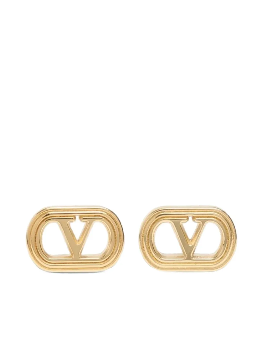 Valentino Garavani Vロゴ ピアス - ゴールドトーン Valentino Garavani Vロゴ ピアス - ゴールドトーン