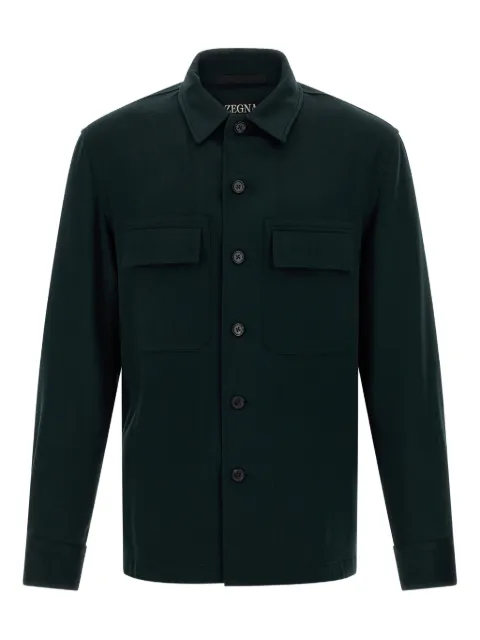 Zegna button-fastening cashmere shirt