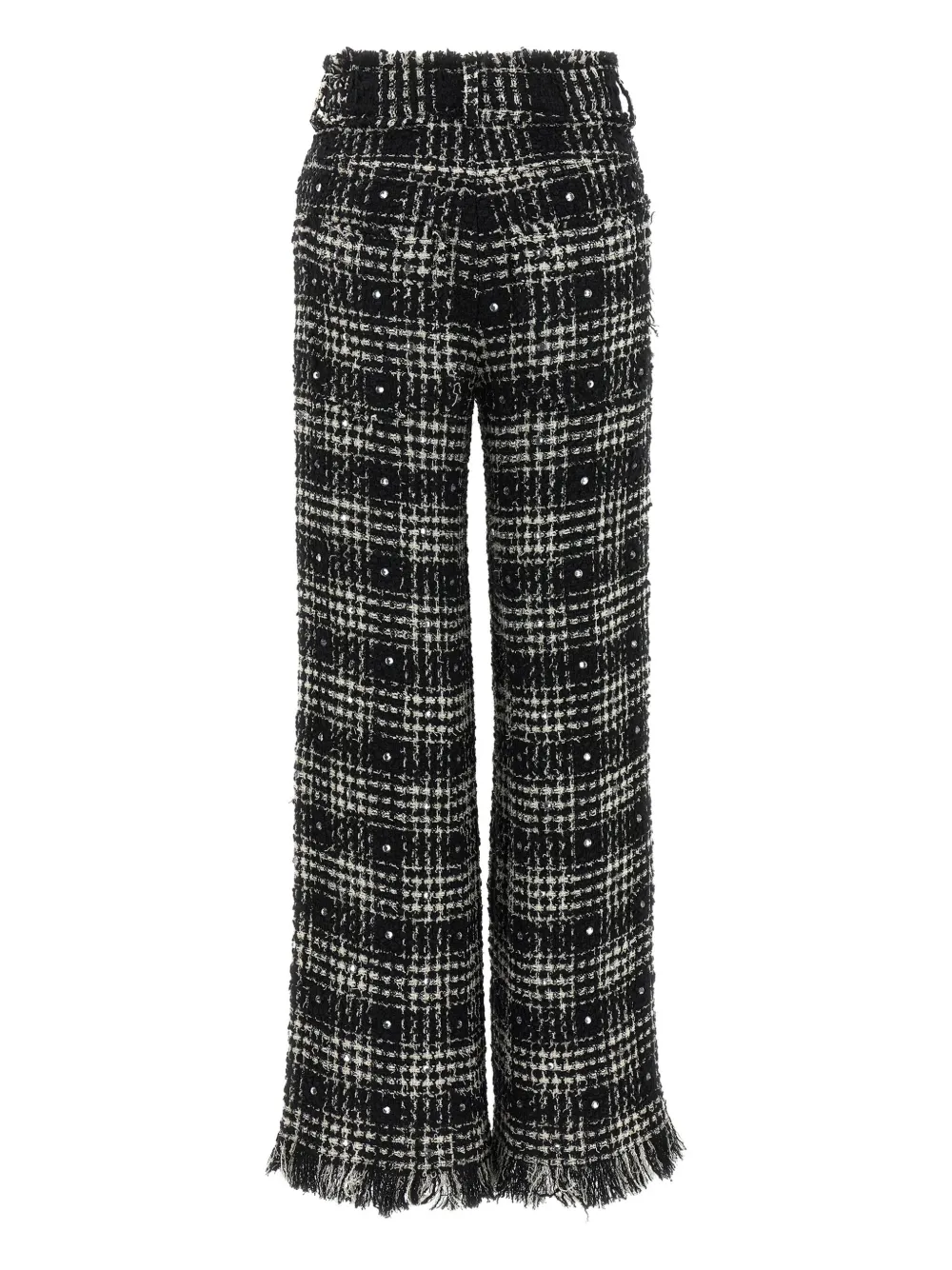 Giuseppe Di Morabito Textured Trousers With Frayed Hem And Elastic Waistband In Black