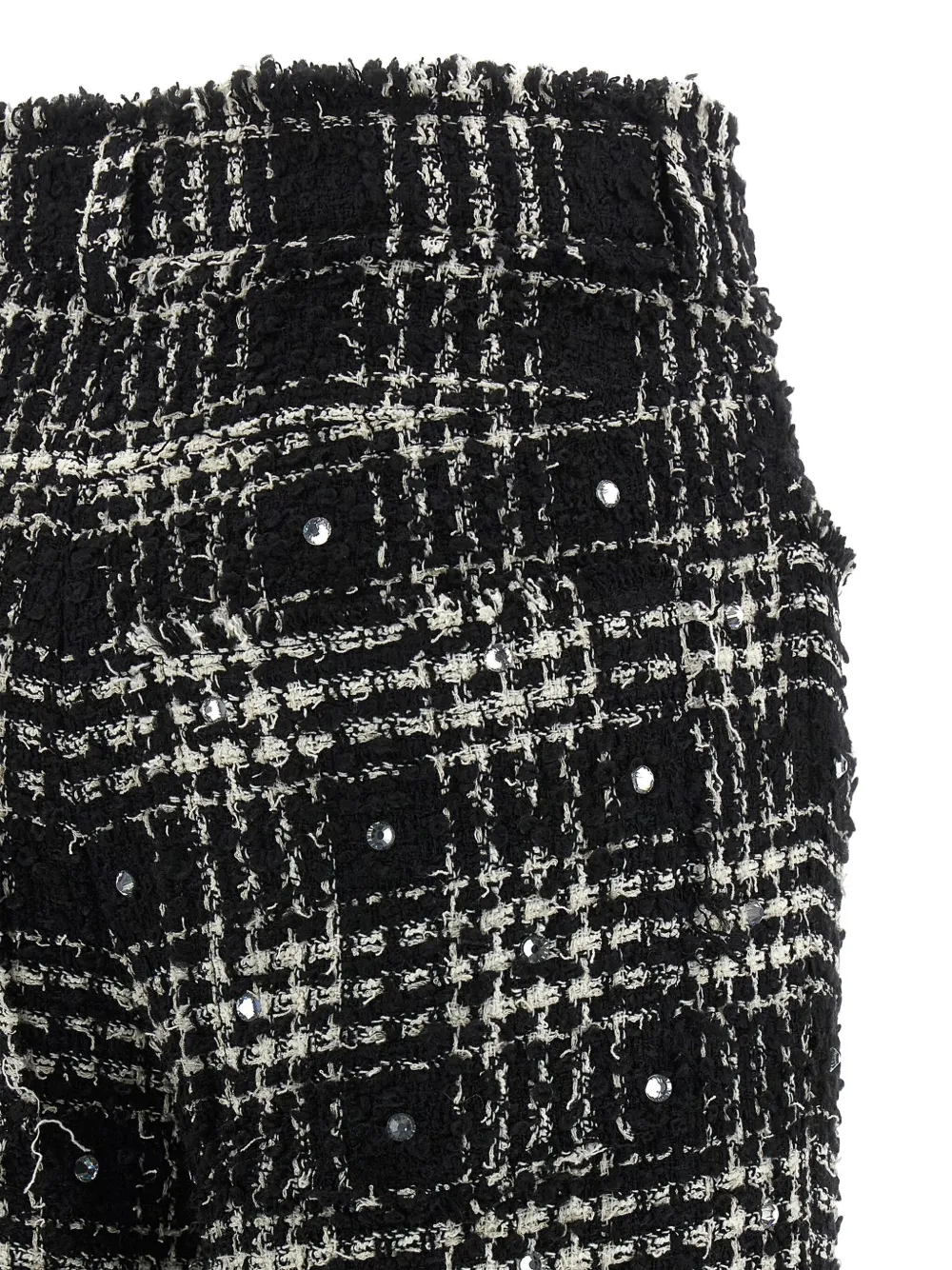 Giuseppe Di Morabito Textured Trousers With Frayed Hem And Elastic Waistband In Black