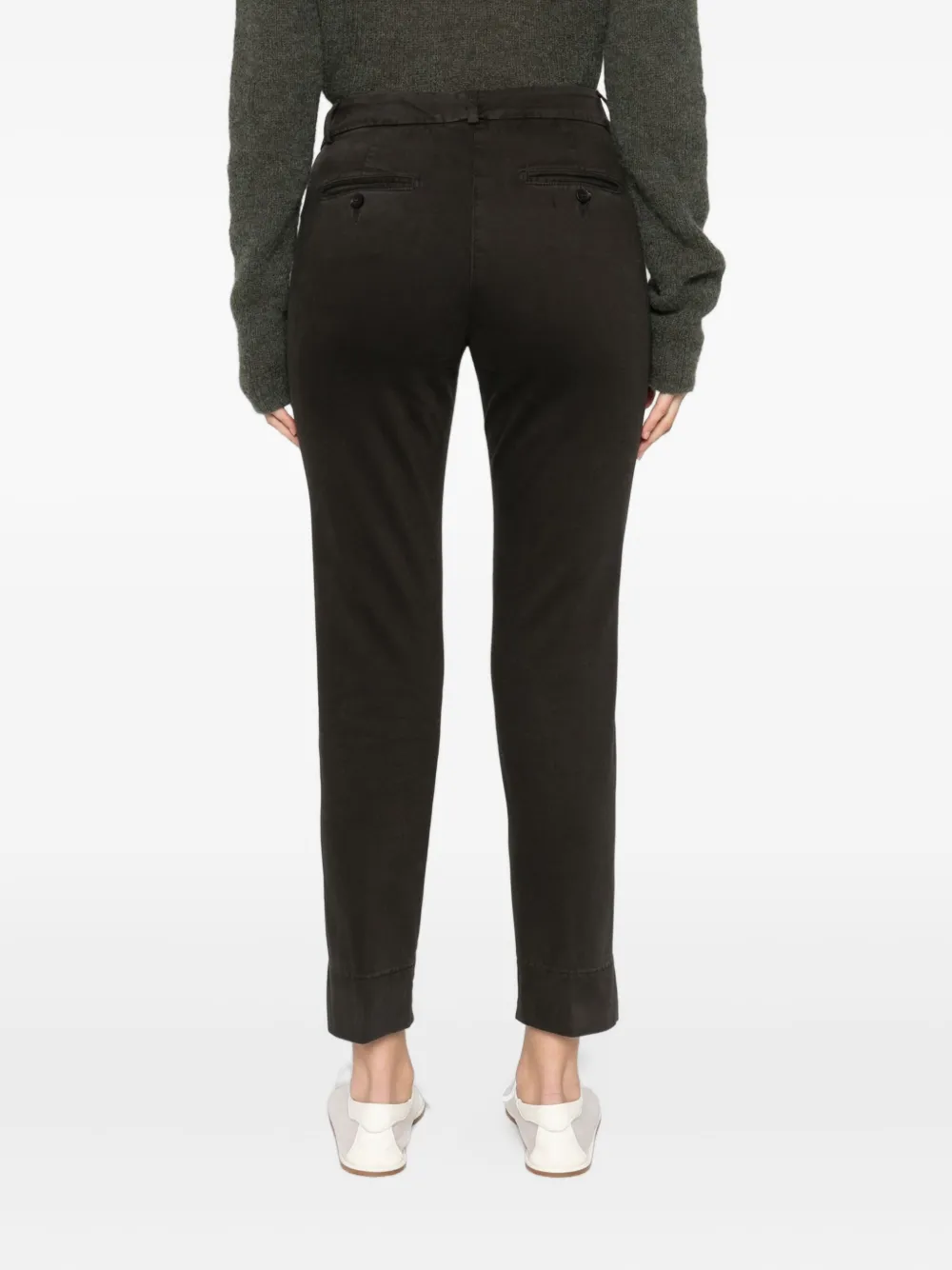 Peserico Katoenen broek met logodetail Bruin