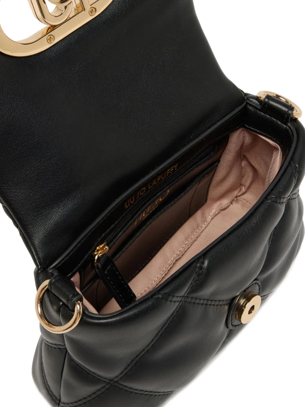 Liu •jo Small Quilted Lapuffy Bag In Black
