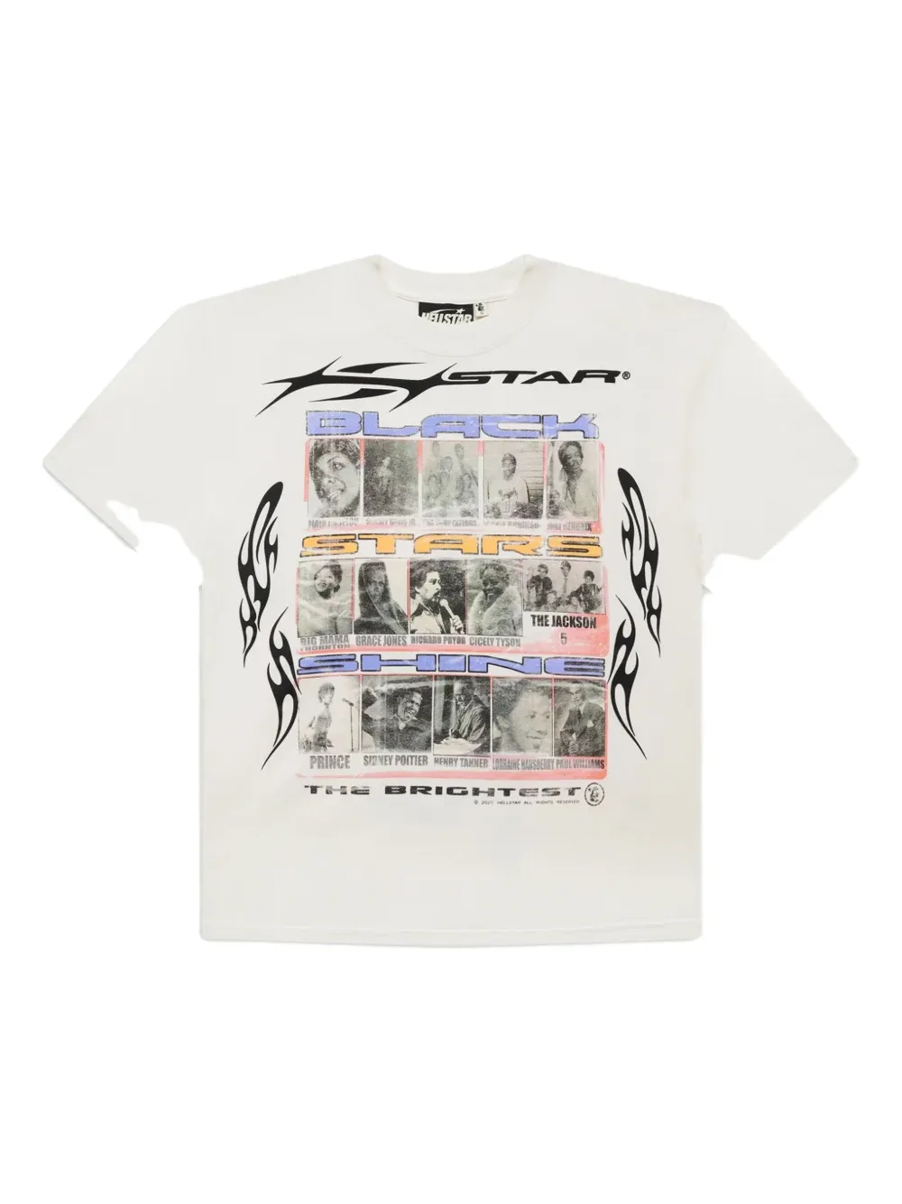 HELLSTAR Black Stars T-shirt - Bianco