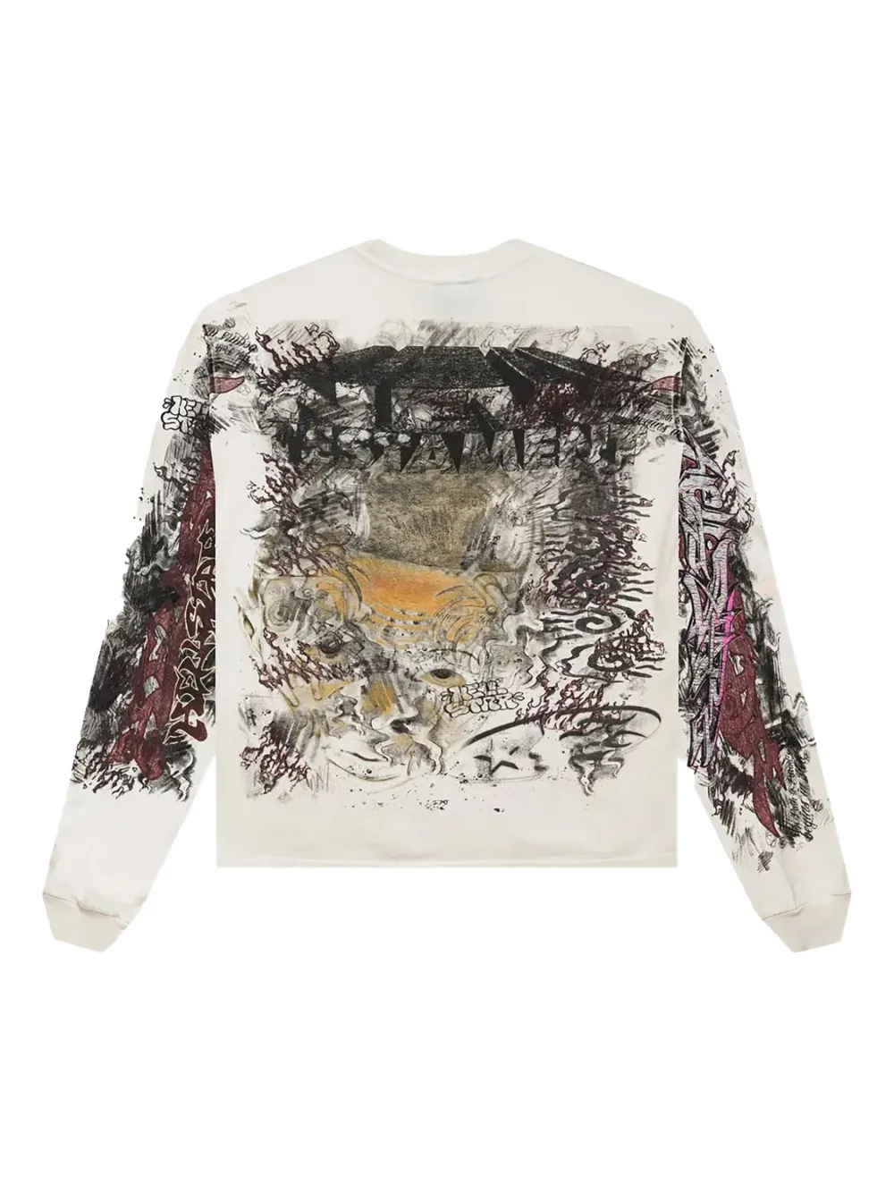 HELLSTAR graffiti long-sleeve T-shirt - Wit