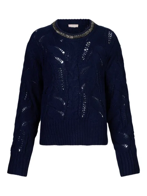 LIU JO openwork gemstone jumper
