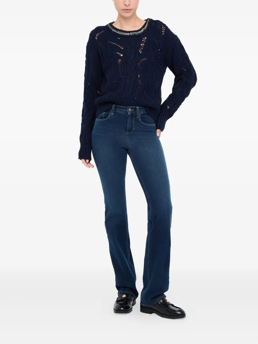 LIU JO openwork gemstone jumper | Knitted Sweaters | Image 2