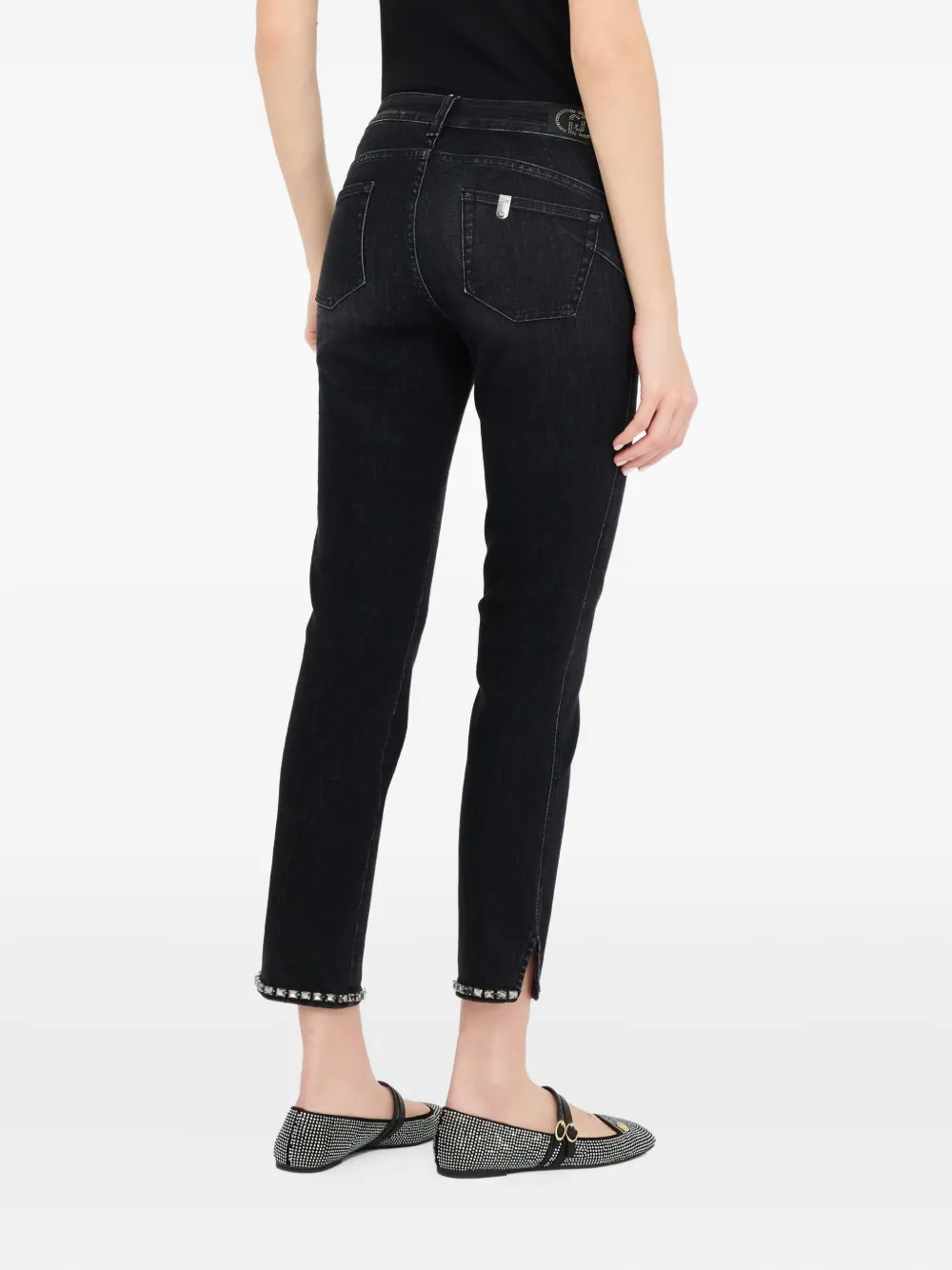 Liu •jo Bottom Up Skinny Jeans In Black