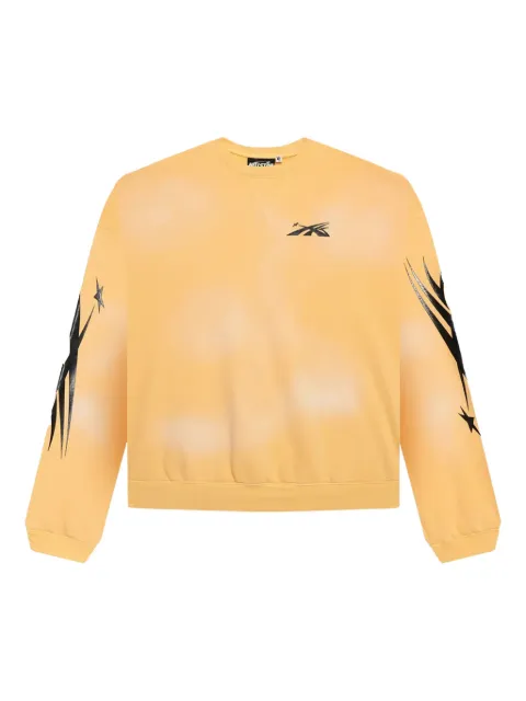 HELLSTAR crew-neck flame-print sweater