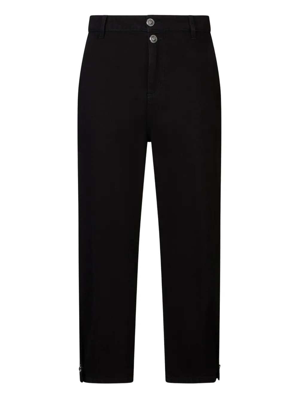Liu •jo Cropped Balloon Jeans In Black