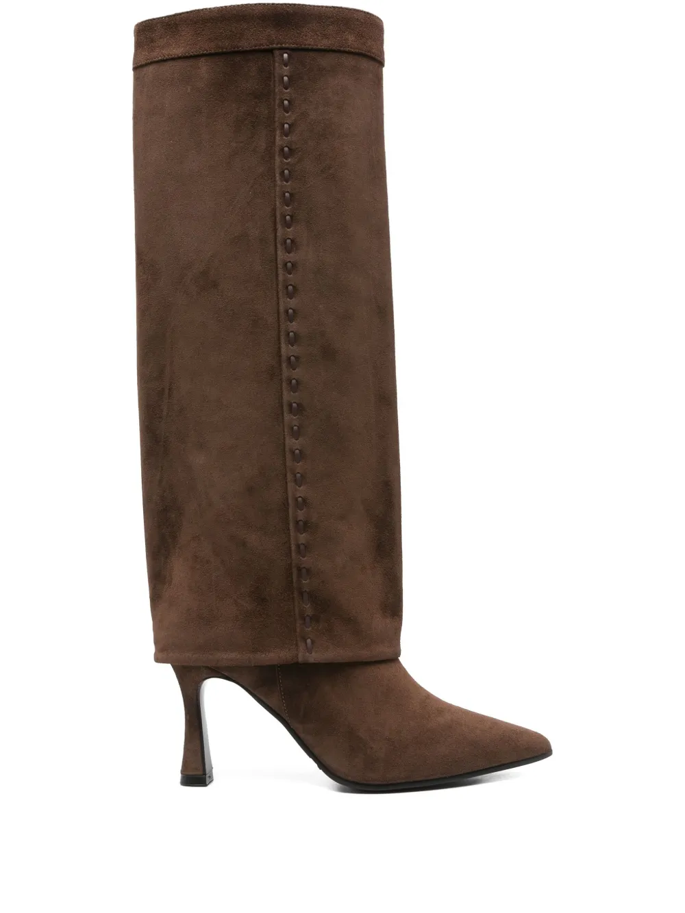 Evaluna Suede Knee-high Boots In Brown