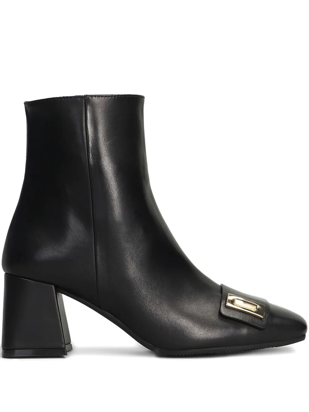 Evaluna 65mm square-toe buckle boots | Black | Image 1