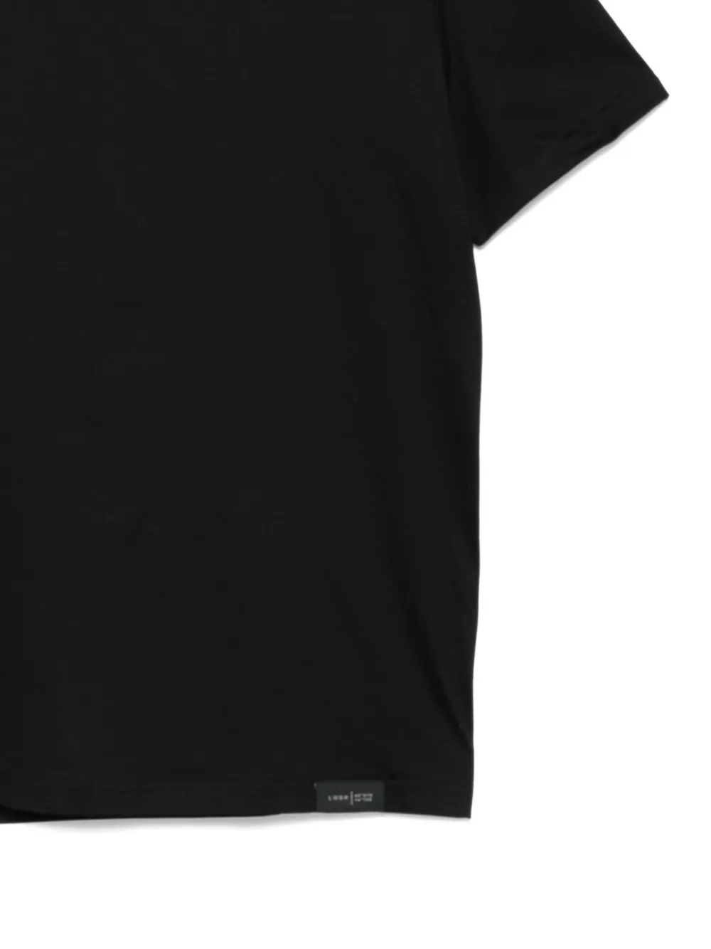 Low Brand T-shirt met ronde hals Zwart