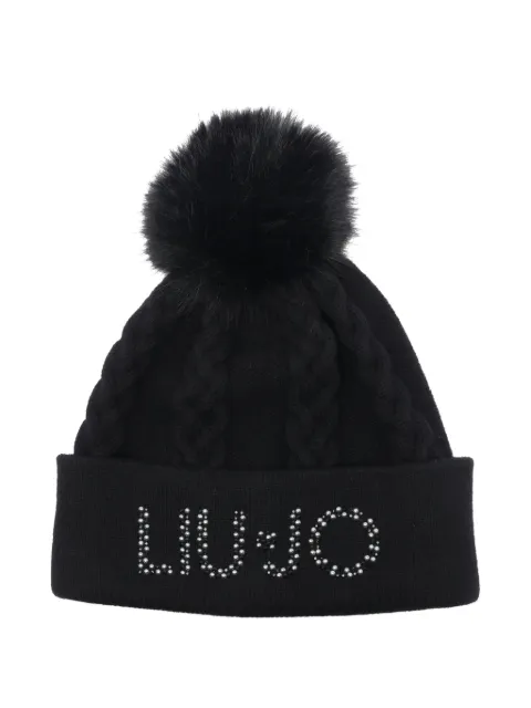 LIU JO cable-knit pompom hat