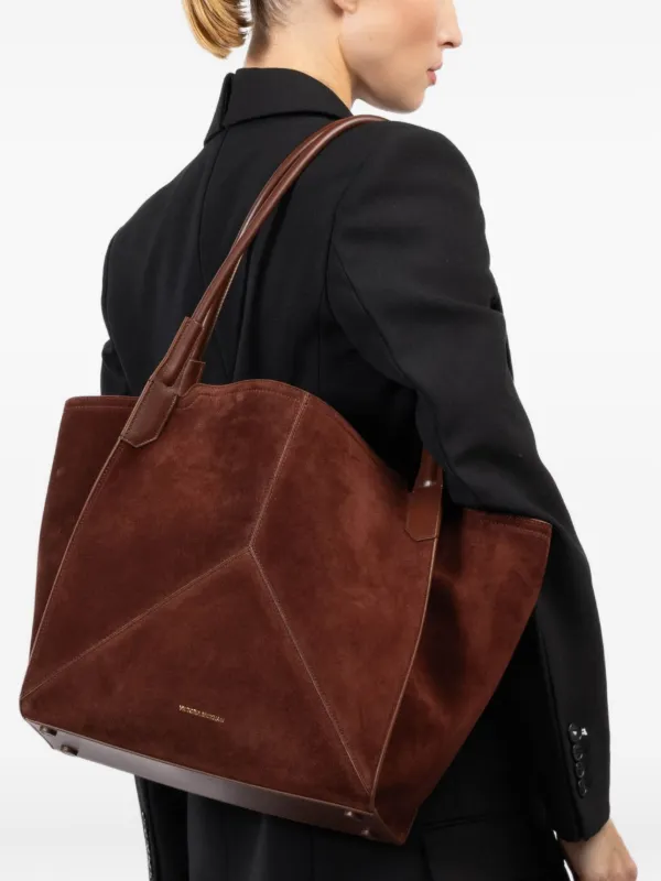 Victoria Beckham スエード トートバッグ | ブラウン | FARFETCH JP