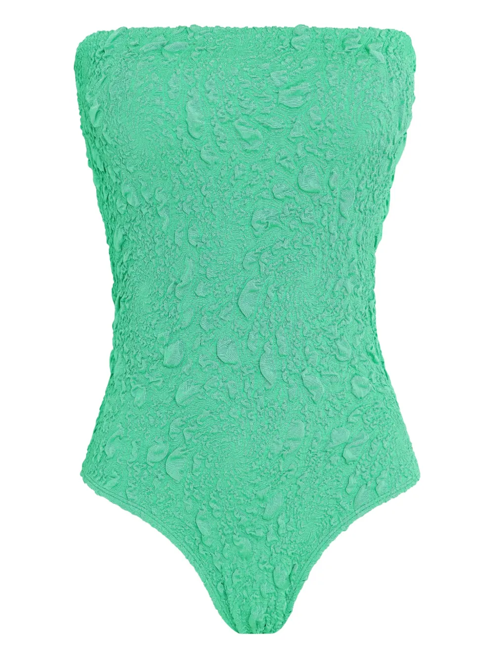 Brigitte Manu textured strapless swimsuit | Green | Image 1