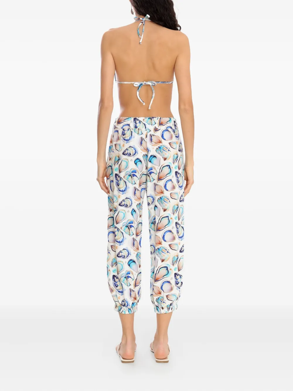 Brigitte Jasmine Drawstring Trousers In Blue