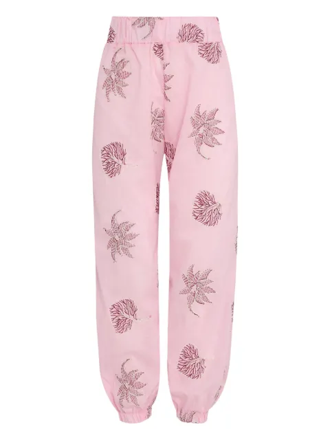 Brigitte Jasmine botanical-print elasticated trousers