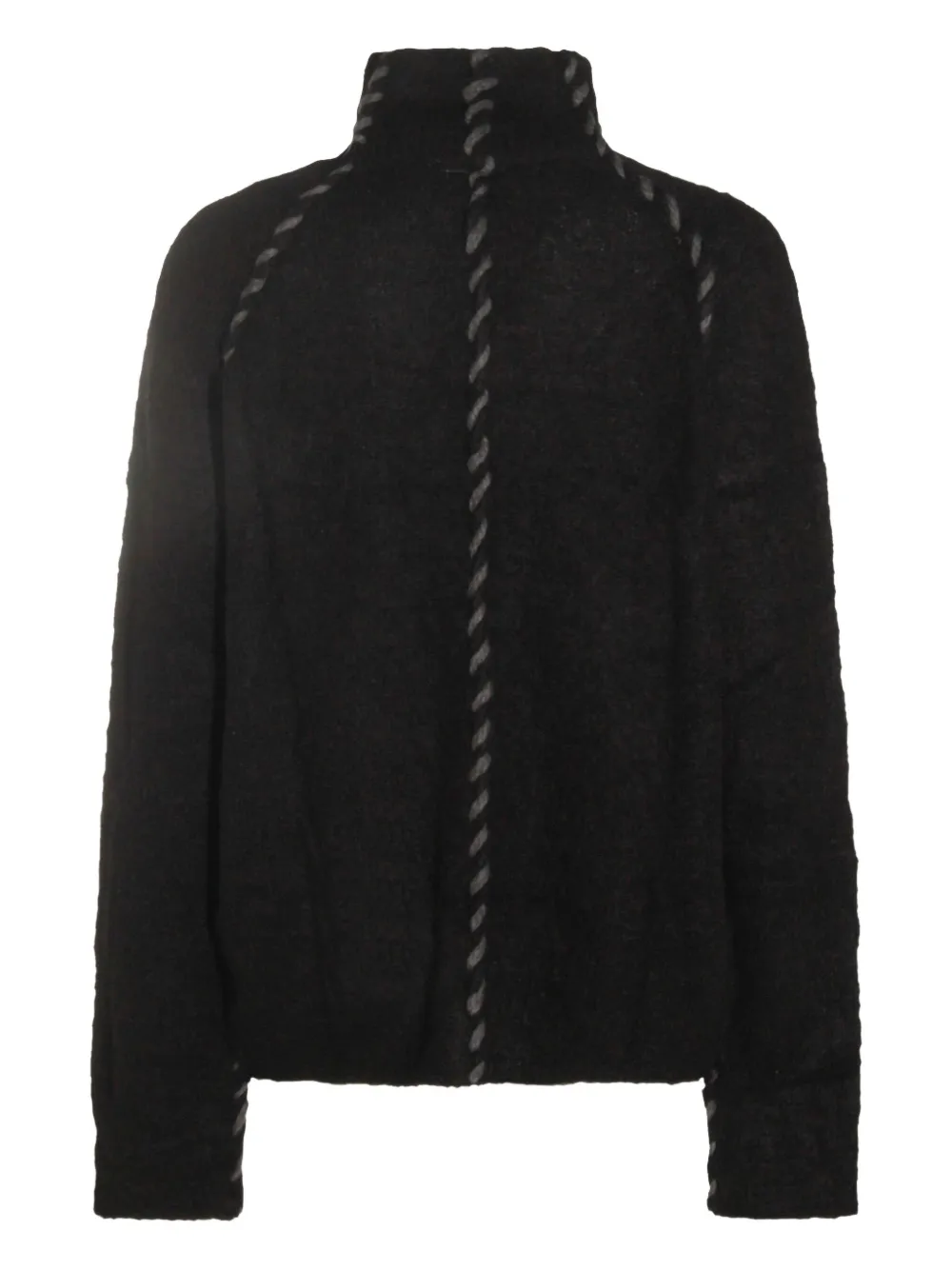 Thom Krom high-neck twisted-detail sweater - Zwart