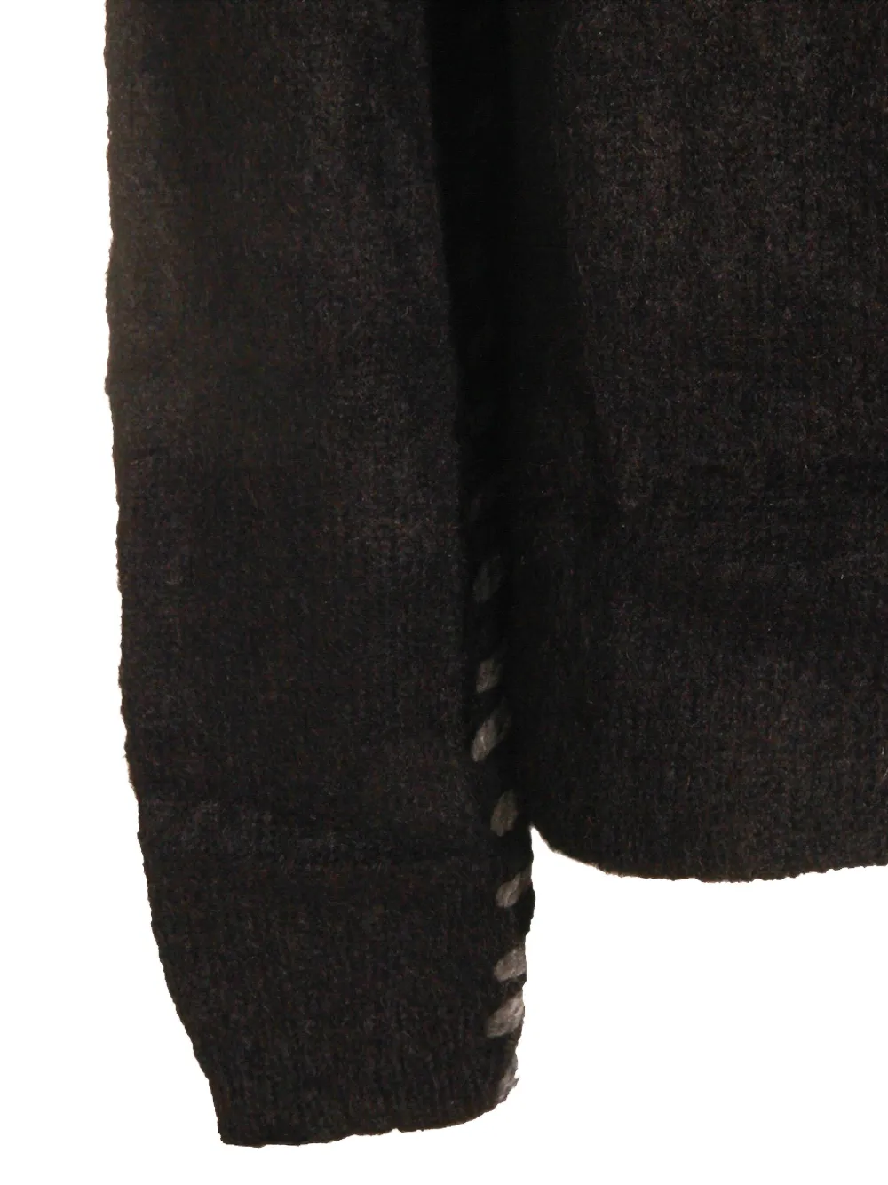 Thom Krom Trui met hoge hals en gedraaid detail Zwart