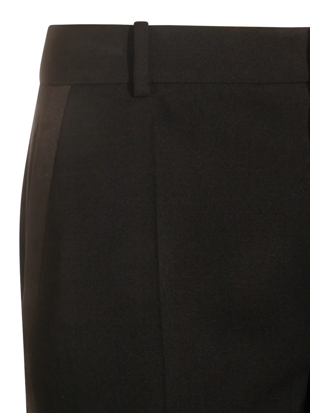 Saint Laurent Wollen broek met zijstreep Zwart