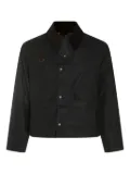 Barbour corduroy-collar button jacket - Black