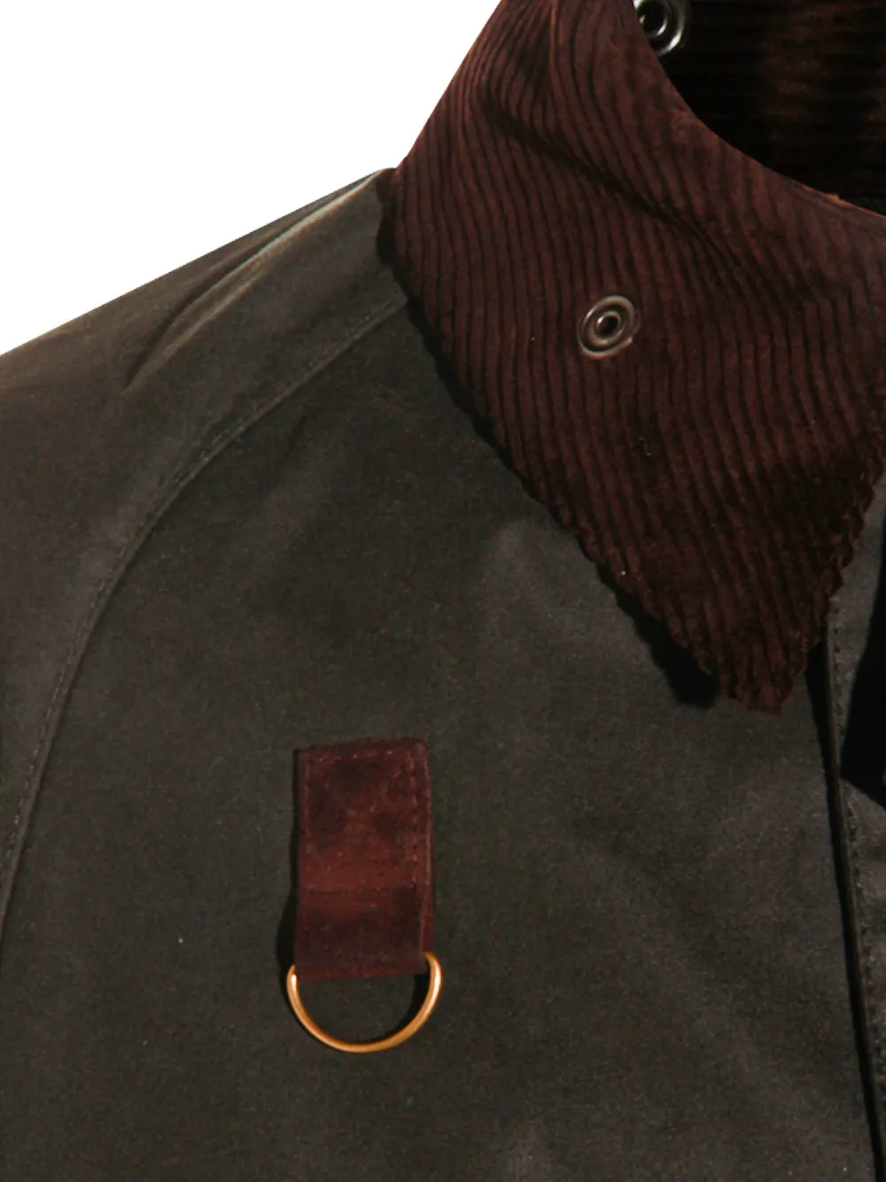 Barbour Casual Jacket With Corduroy Collar And Pockets In Black