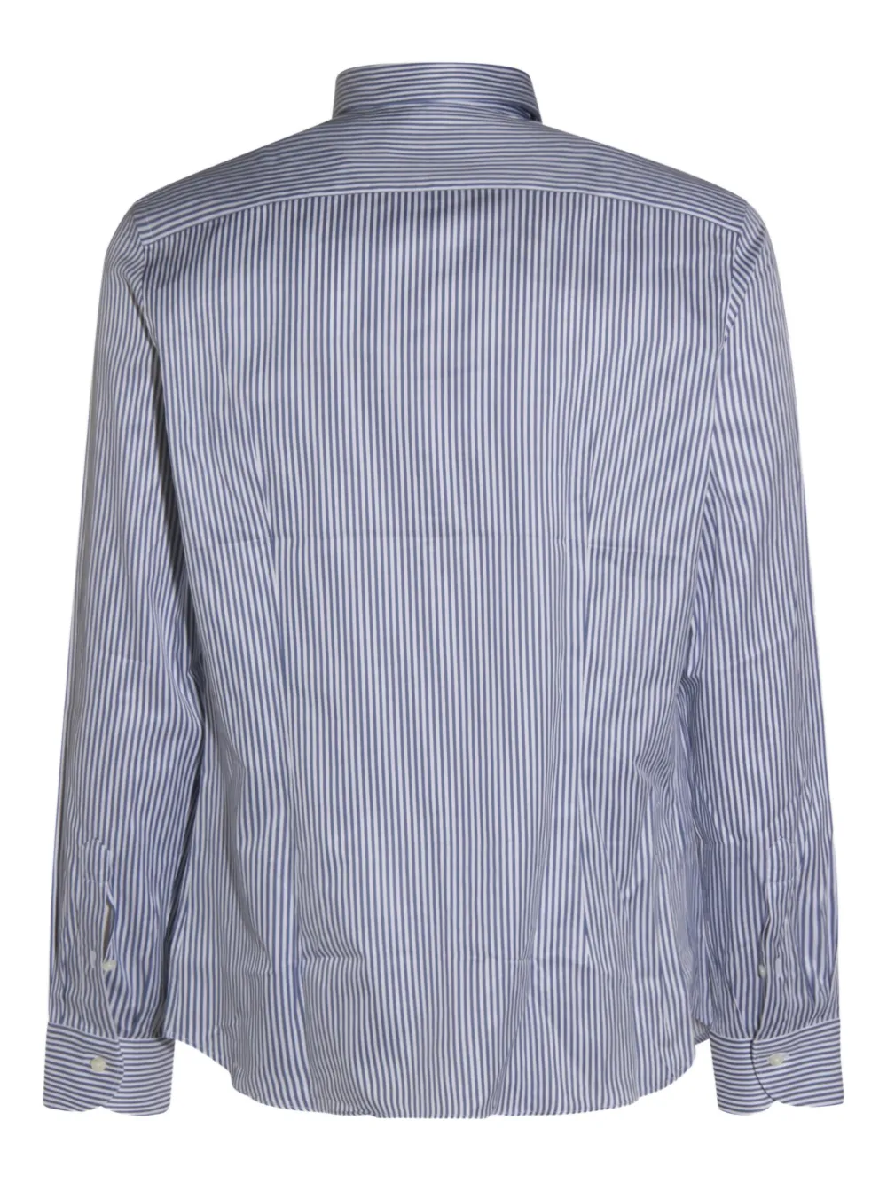 Canali striped cotton shirt - Blauw