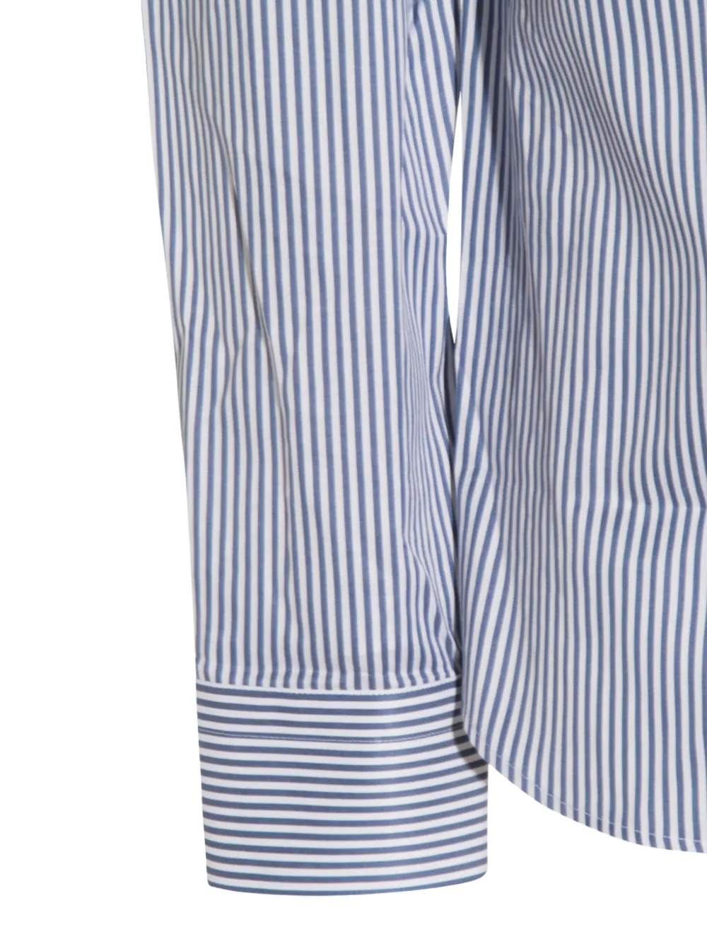 Canali Gestreept katoenen overhemd Blauw