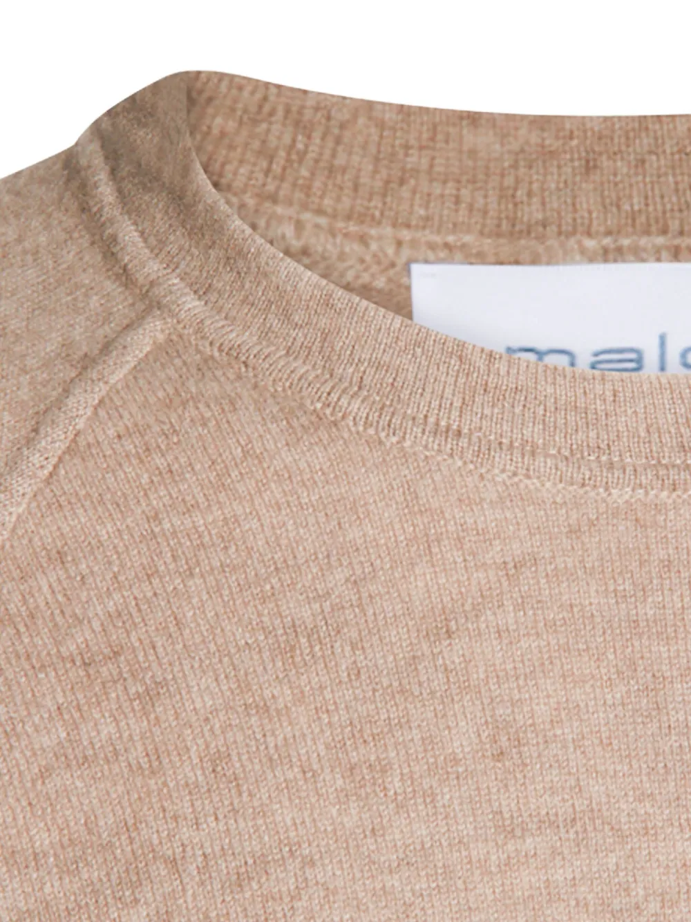 Malo Kasjmier trui met raglan mouwen Beige