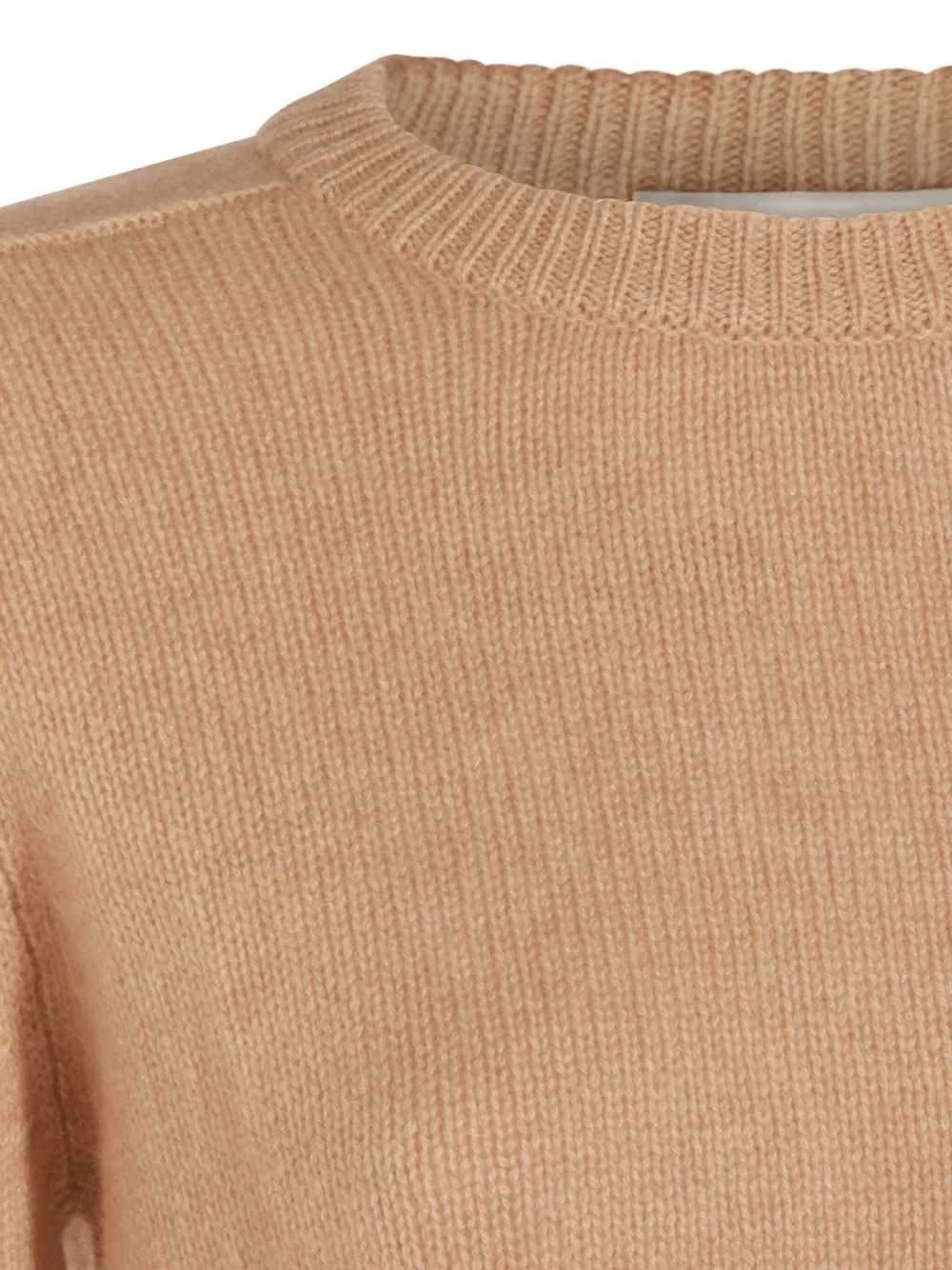 kujten Kasjmier trui met ronde hals Beige