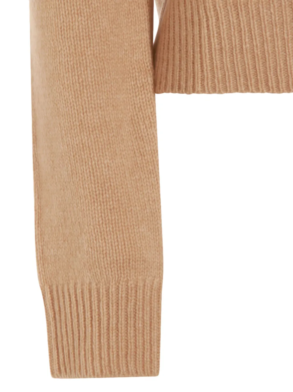 kujten Kasjmier trui met ronde hals Beige