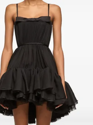 GIAMBATTISTA VALLI 黒 フリル パーティードレス 高揚感とともに纏う、ボリュームたっぷりのジャンバティスタ ヴァリの