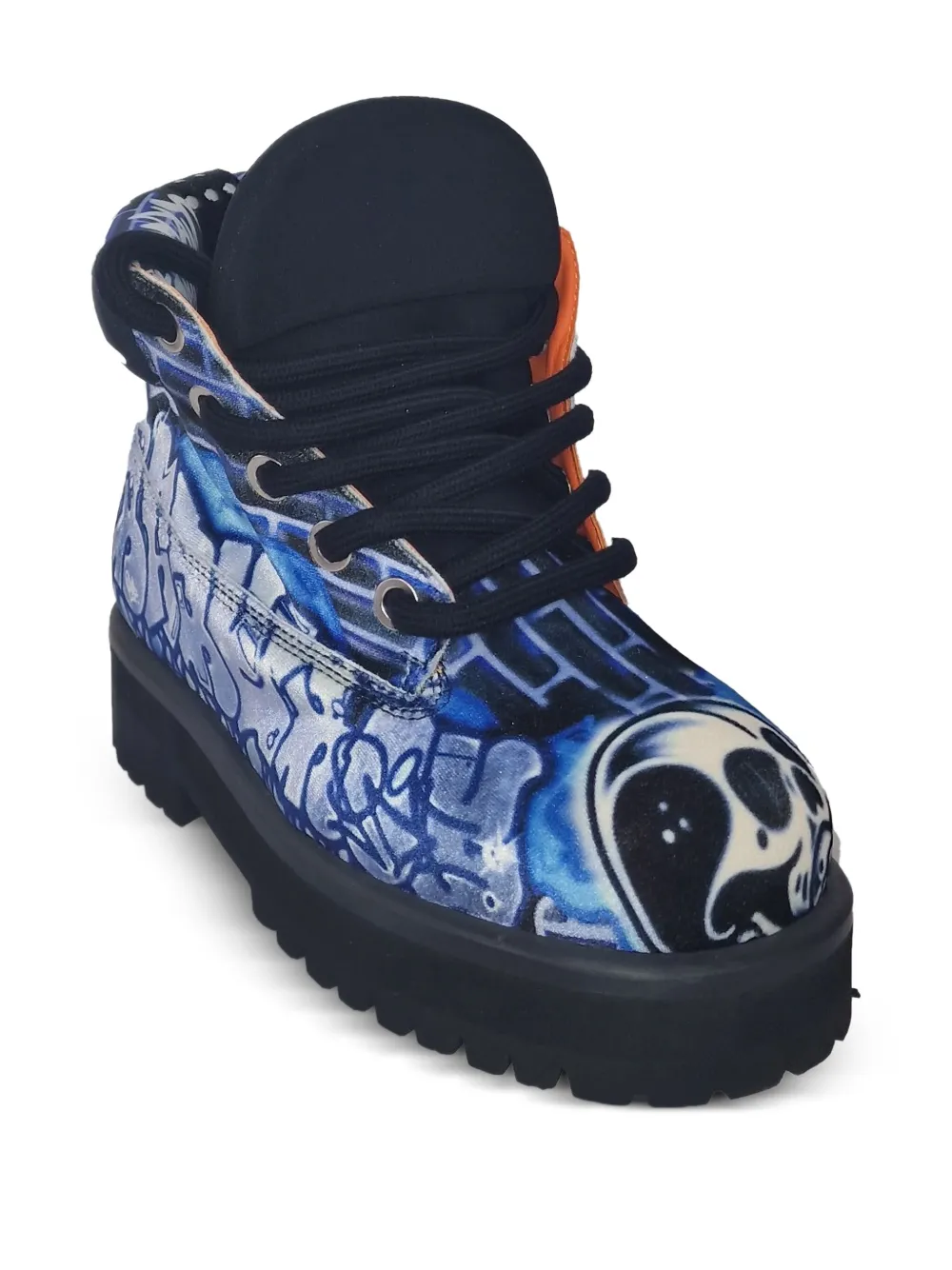 PDF bottines à imprimé graffiti | bottes de motard | Image 2