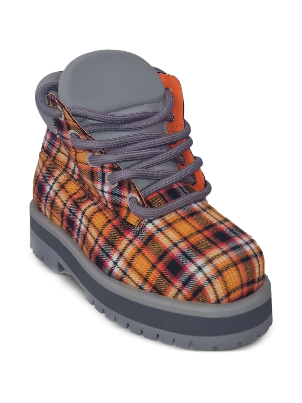 PDF plaid-pattern ankle boots | Biker Boots | Image 2