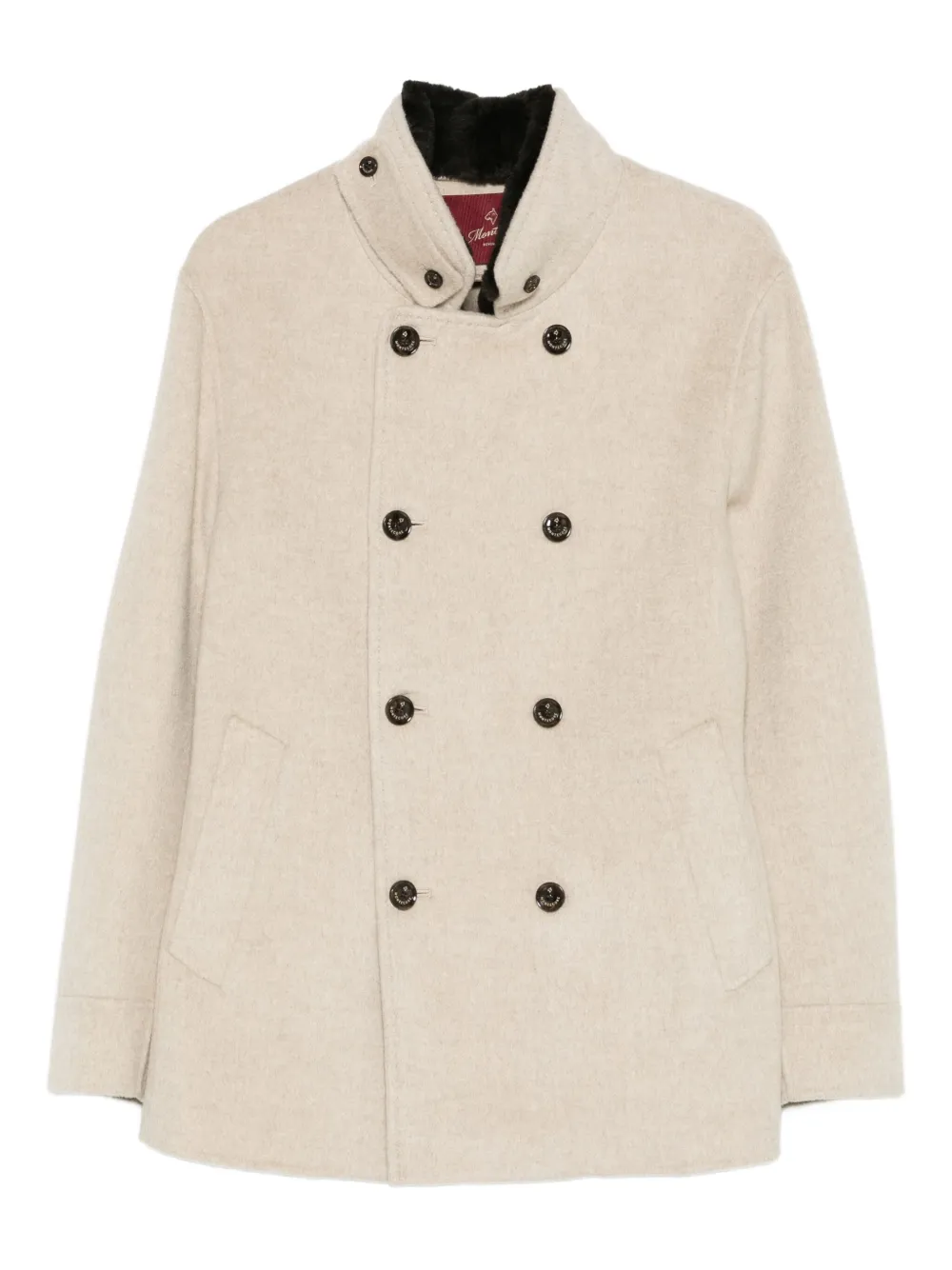 Montecore double-breasted collared coat | Neutrals | Image 1