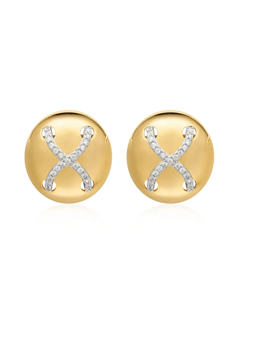 Luv Aj cross stud earrings | Gold | Image 1