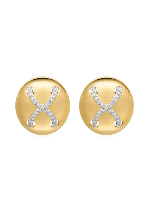 Luv Aj aretes con apliques de cruz