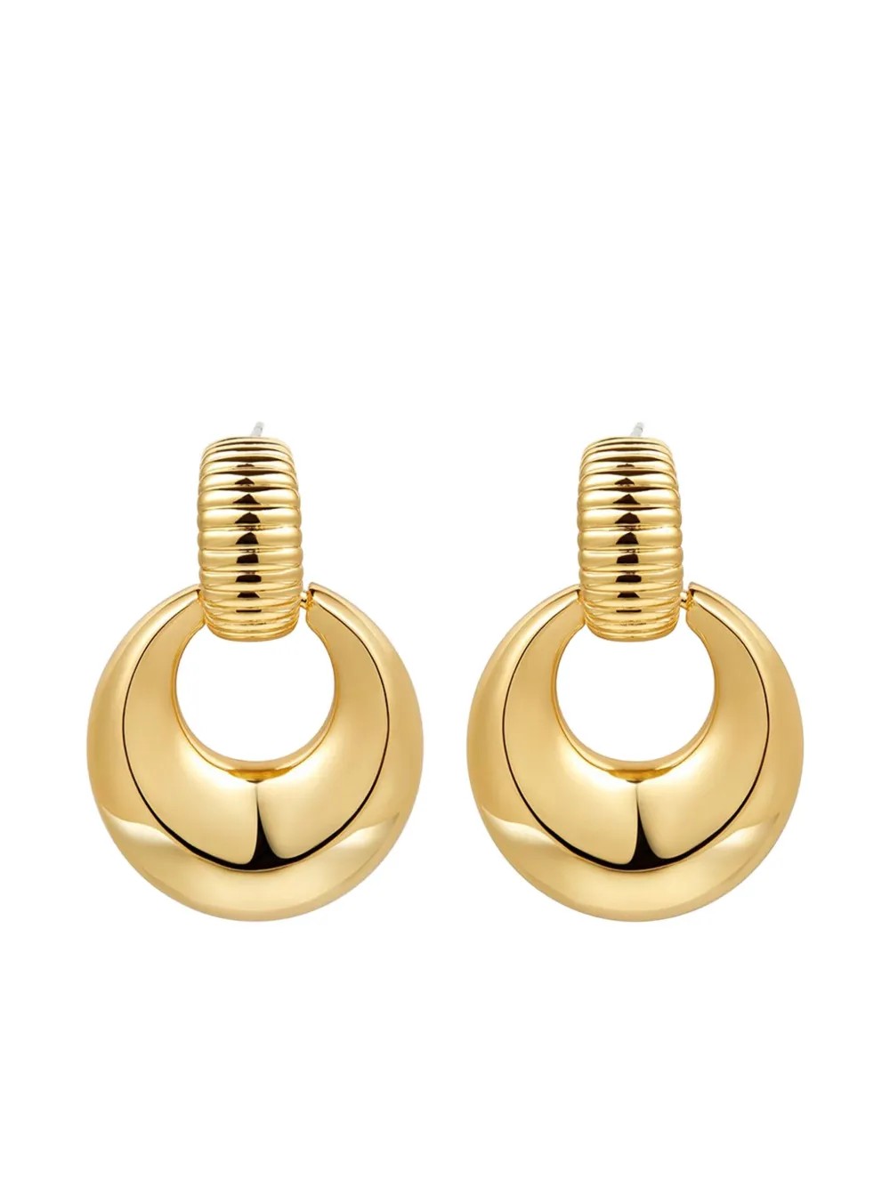 Luv Aj brass hoop earrings | Gold | Image 1
