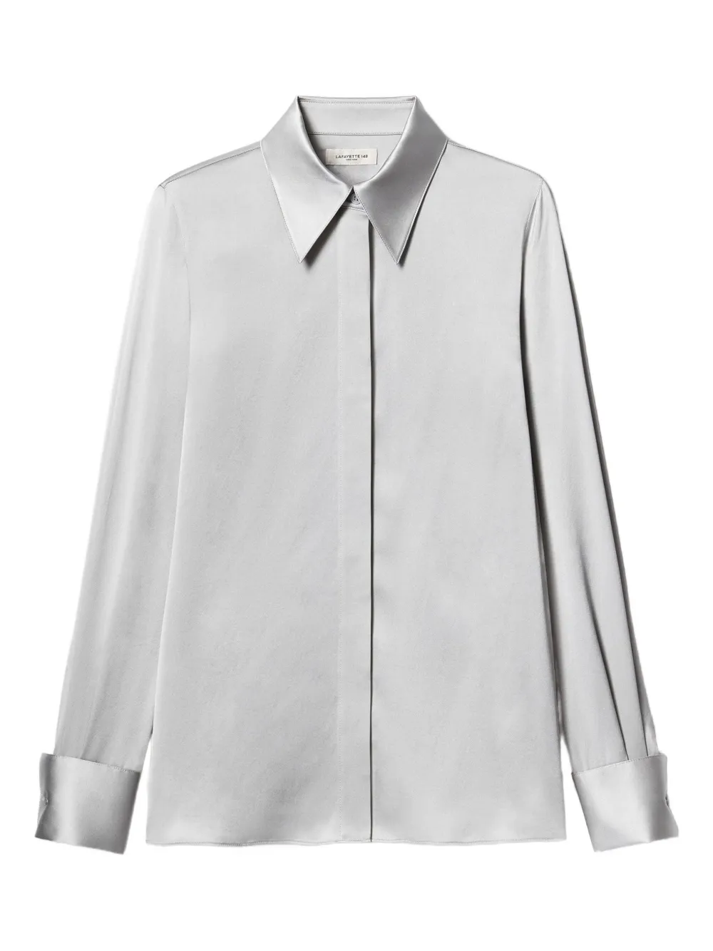 Lafayette 148 Silk Shirt In Gray