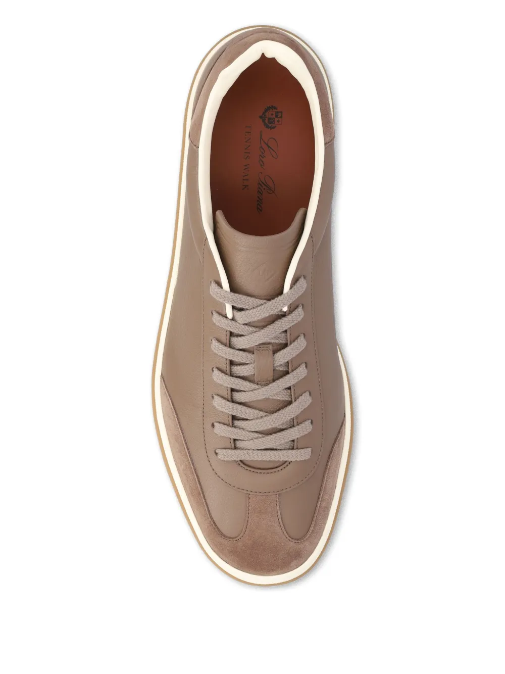 Loro Piana Tennis Walk leather sneakers Bruin