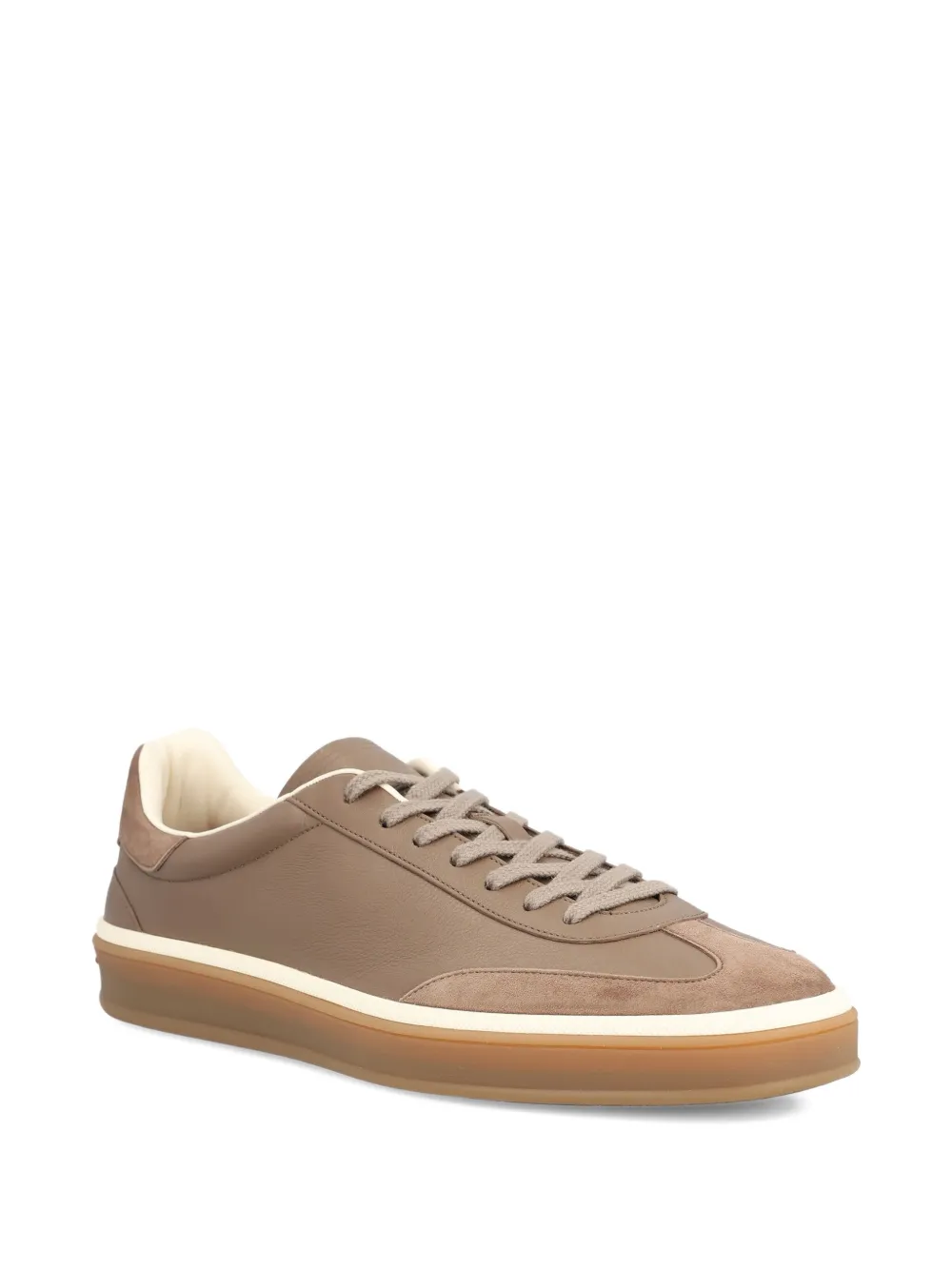 Loro Piana Tennis Walk leather sneakers Bruin