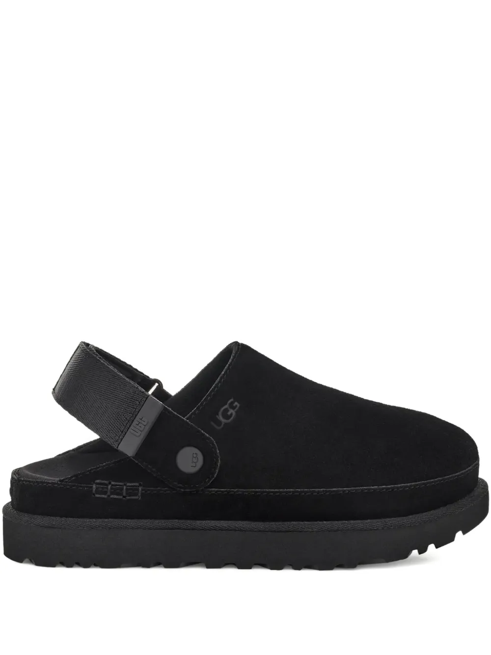 UGG strap-detail suede clogs | Black | Image 1