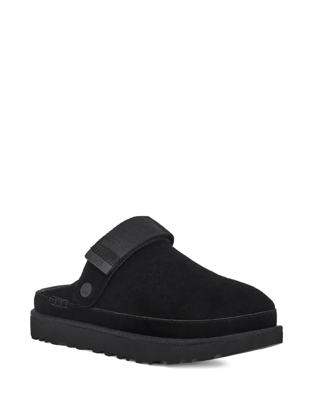 UGG strap-detail suede clogs Black