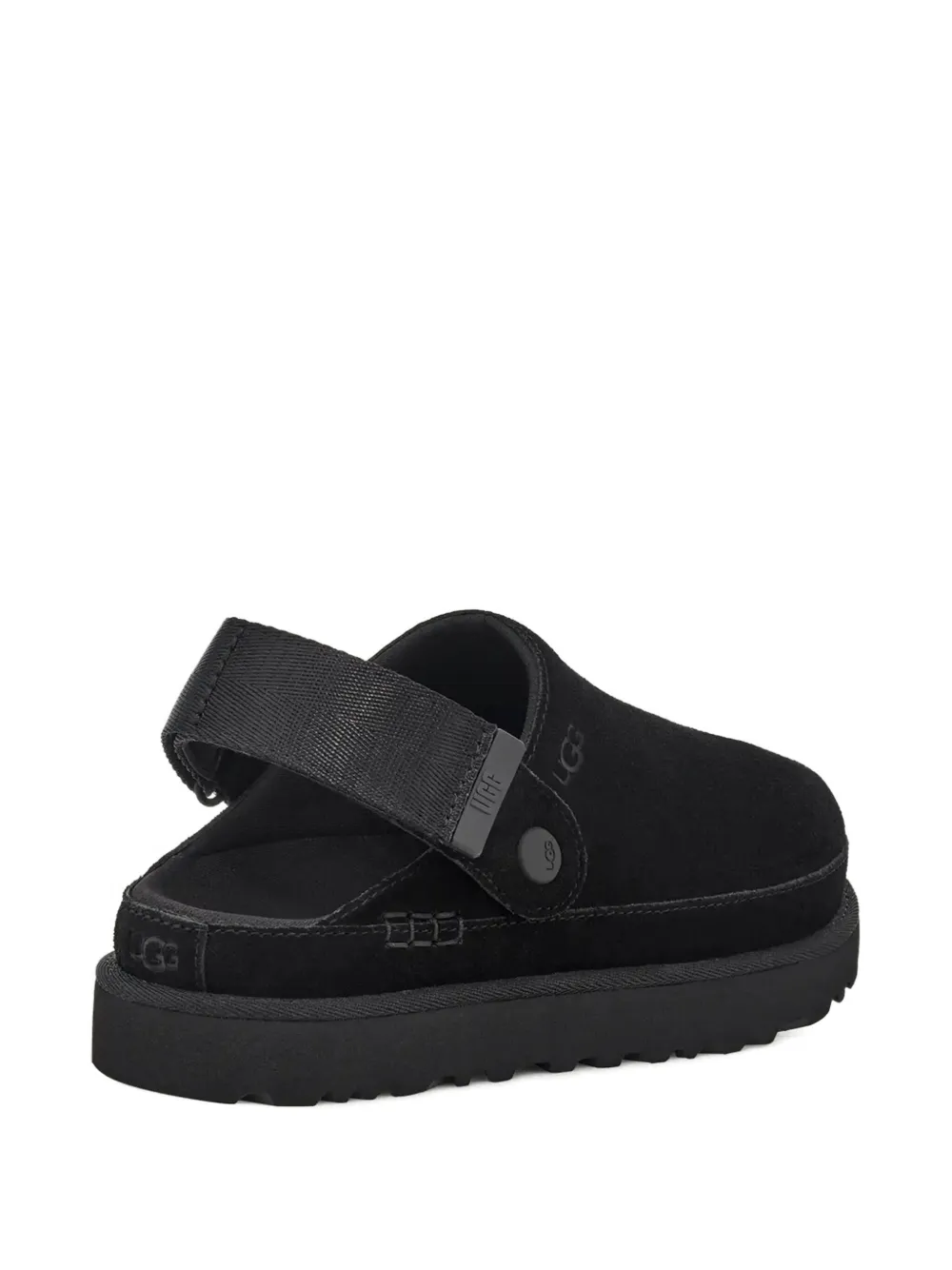 UGG strap-detail suede clogs Black