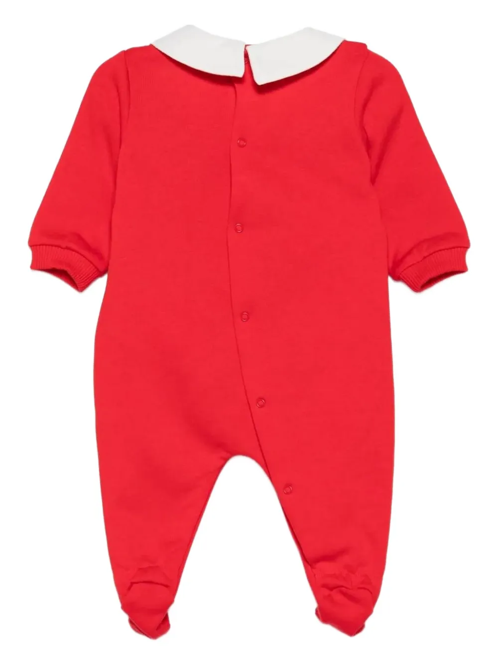 Moschino Kids teddy-print collared pajamas - Rood